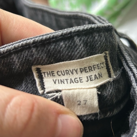 Madewell Ash Grey Black Vintage Straight Leg Jeans - Picture 4 of 4